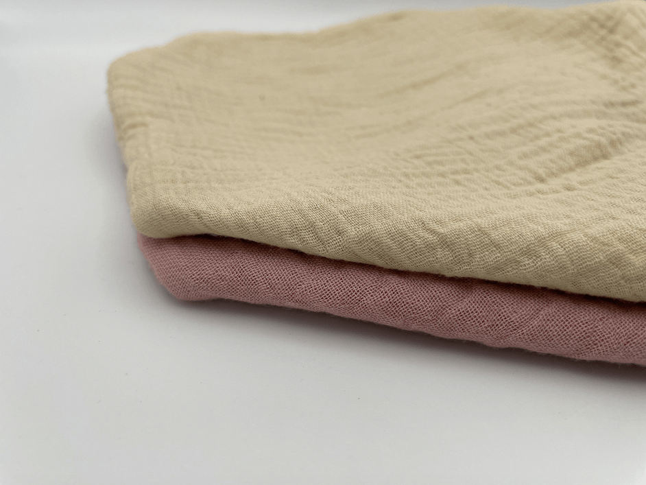 Dusty Pink and Oat dribble bibs