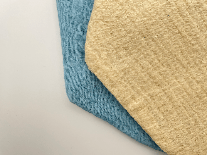 Oat and Light Blue dribble bibs