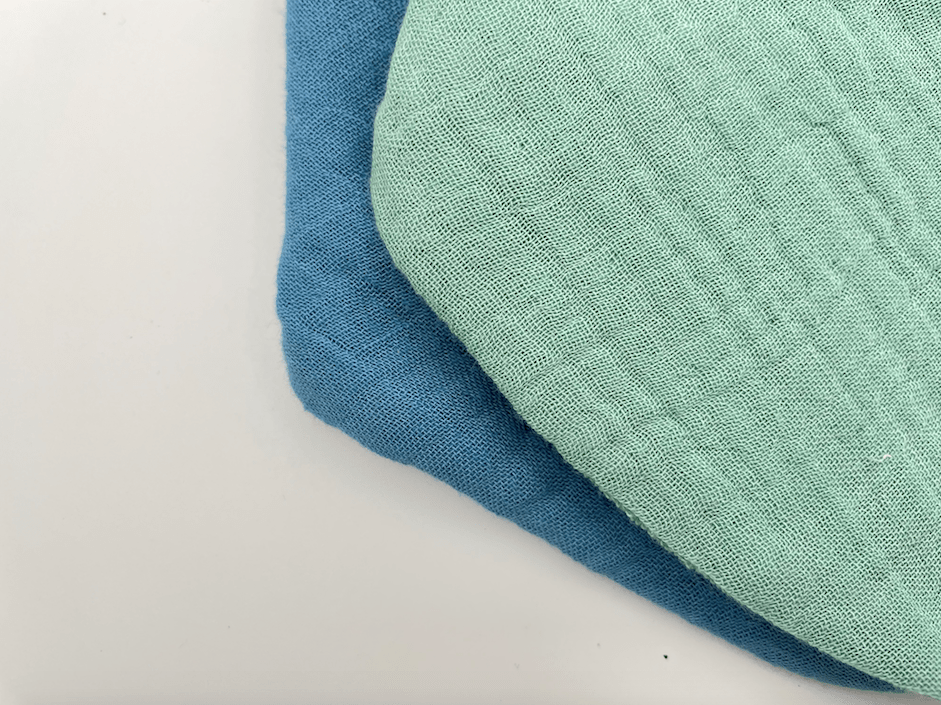 Whale Blue and Sage dribble bibs